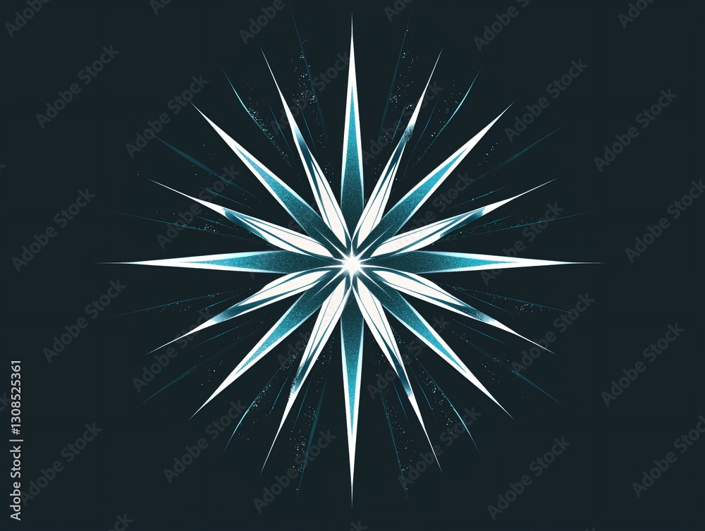 Fototapeta premium Teal Starburst