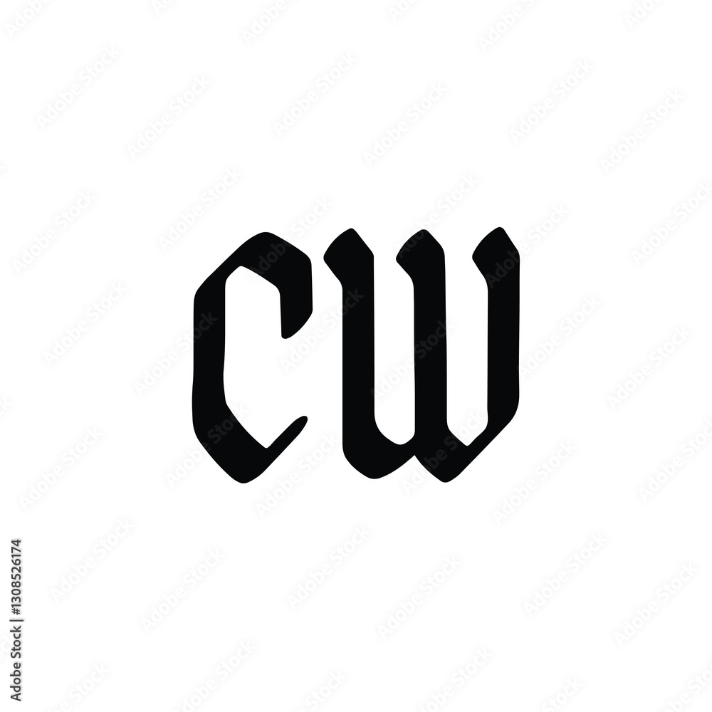 CW monogram logo design letter text name symbol monochrome logotype alphabet character simple logo CW monogram logo design letter text name symbol monochrome logotype alphabet character simple logo