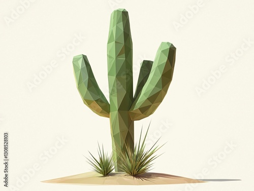 Low Poly Cactus photo