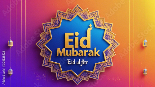  Eid ul fitr Eid Mubarak greeting card festival banner design