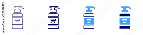 Exfoliating scrub icon in 4 different styles. Thin Line, Line, Bold Line, Duotone. Duotone style. Editable stroke