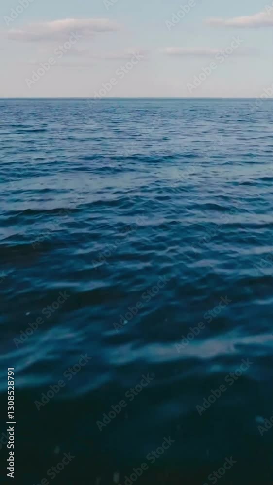 custom made wallpaper toronto digitalVertical video of blue tranquil sea with waves and skyline