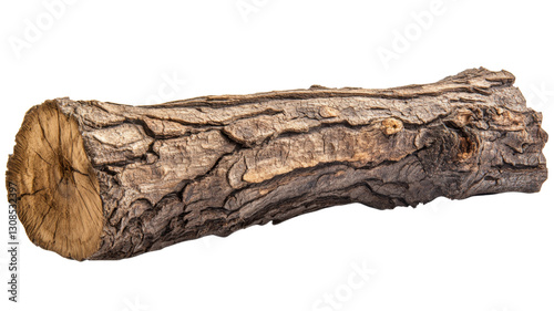 Log isolated on transparent background showing cross section photo