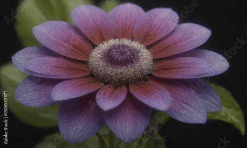 Romantic Lotus Flower with Water Drops on Black Background