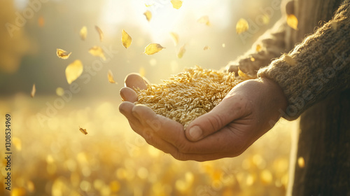 Harvest's Embrace: A person...