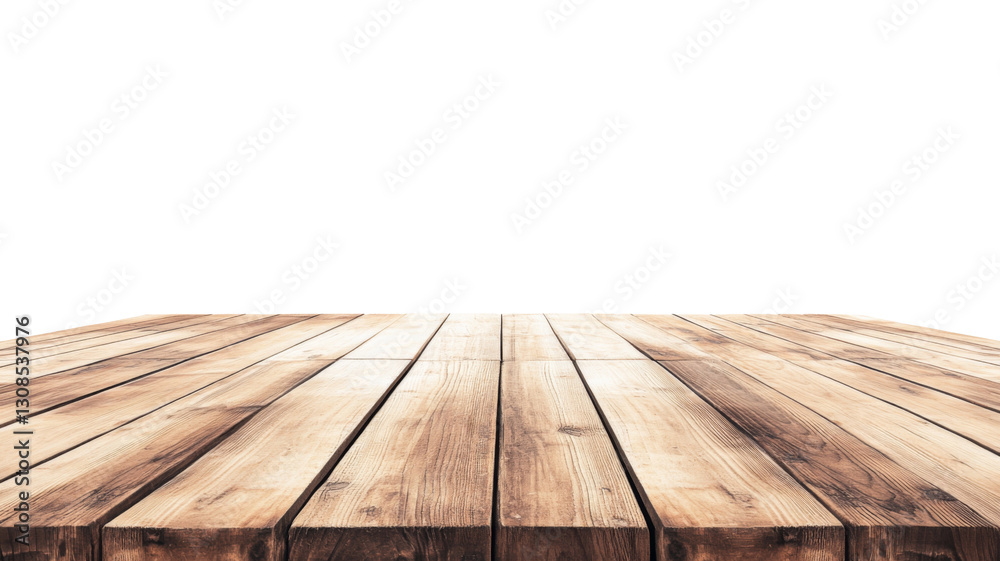 Empty wooden tabletop with transparent background for product placement Empty wooden tabletop with transparent background for product placement