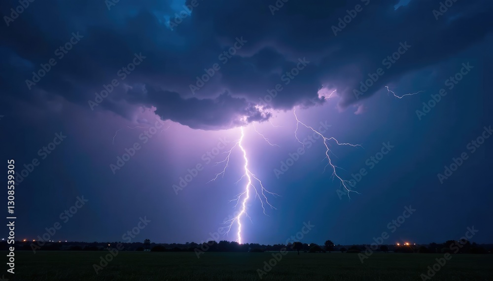 Dark stormy sky with lightning flashing brightly, storm, night, thunder Dark stormy sky with lightning flashing brightly, storm, night, thunder