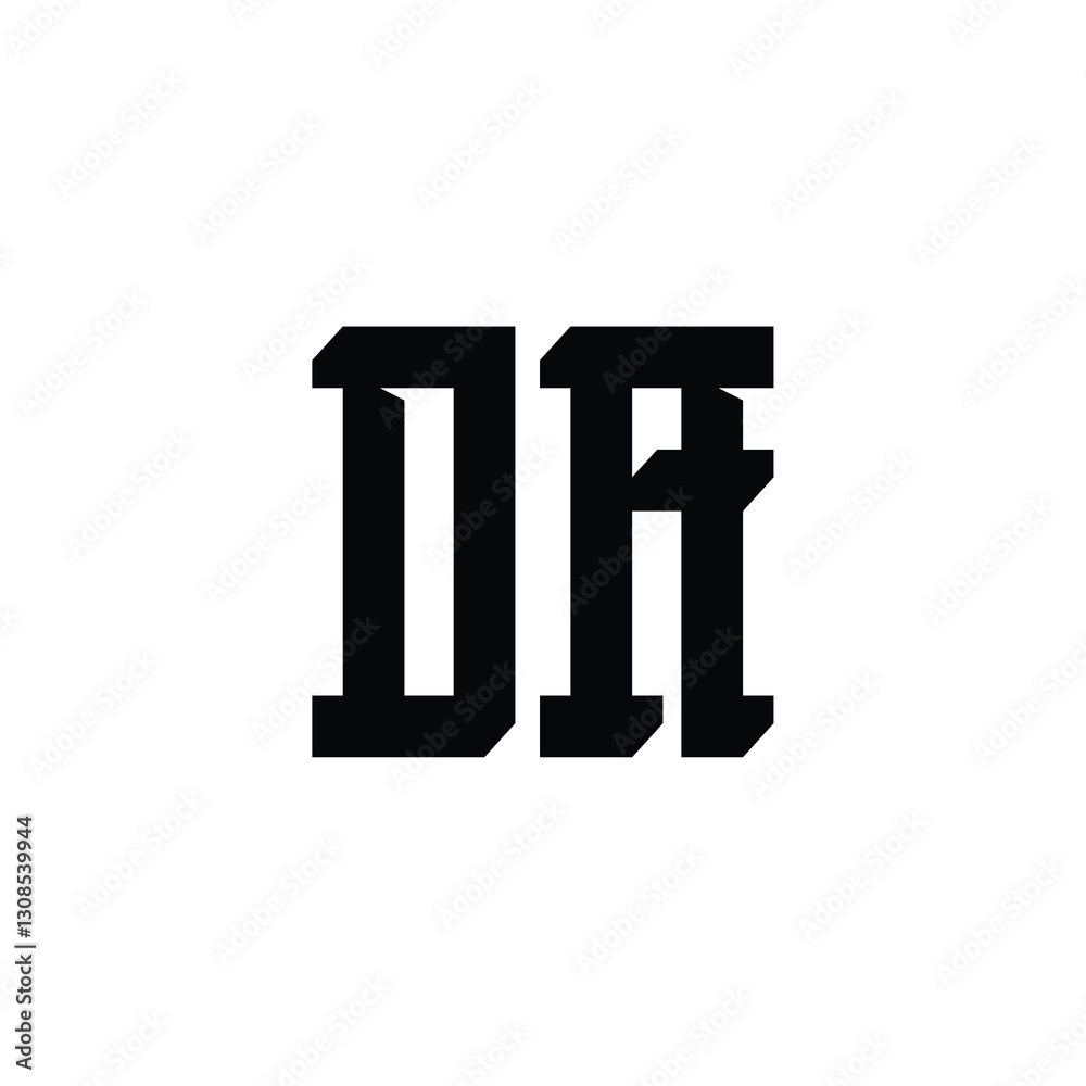 DA monogram logo design letter text name symbol monochrome logotype alphabet character simple logo DA monogram logo design letter text name symbol monochrome logotype alphabet character simple logo