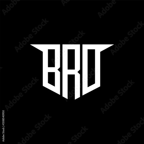 BRO letter logo design with white background in illustrator, vector logo modern alphabet font overlap style, calligraphy designs for logo, Poster, Invitation, etc.