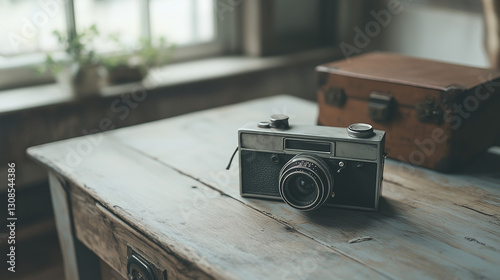Vintage Camera and Luggage:...
