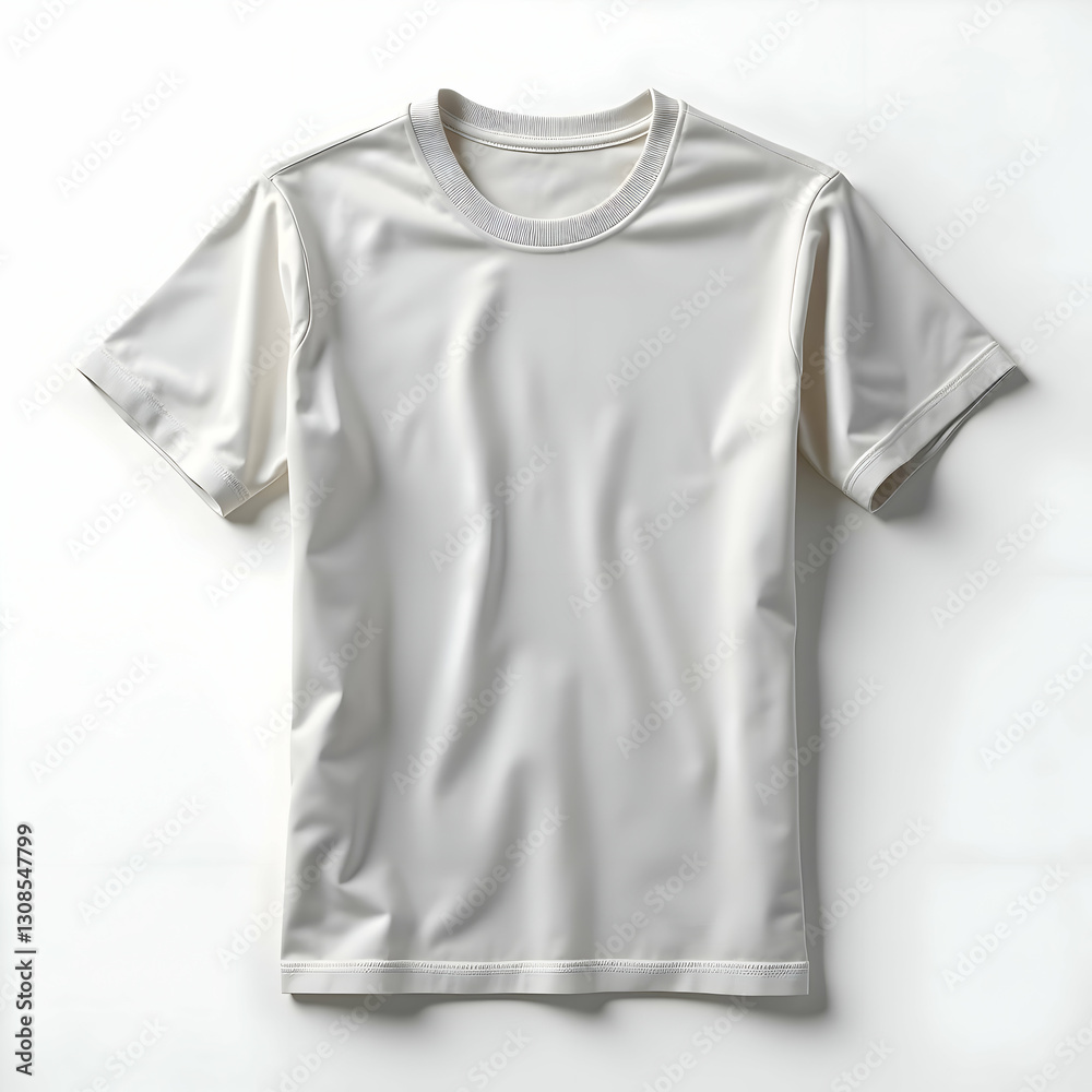 Plain T-Shirt Mockup with Elegant Folds Plain T-Shirt Mockup with Elegant Folds