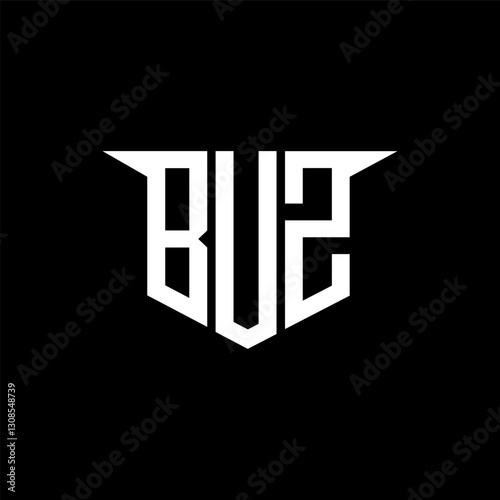 BUZ letter logo design with white background in illustrator, vector logo modern alphabet font overlap style, calligraphy designs for logo, Poster, Invitation, etc.