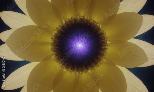 Romantic Lotus Flower with Water Drops on Black Background