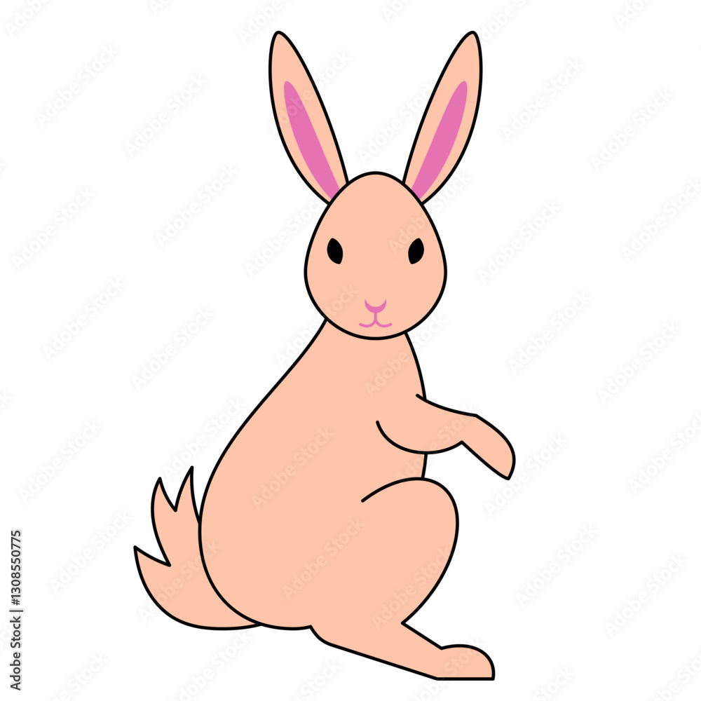 Obraz premium Cute Cartoon Rabbit Illustration