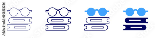 Comedy satire icon in 4 different styles. Thin Line, Line, Bold Line, Duotone. Duotone style. Editable stroke