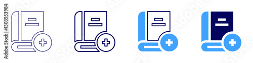 Detective fiction​ icon in 4 different styles. Thin Line, Line, Bold Line, Duotone. Duotone style. Editable stroke