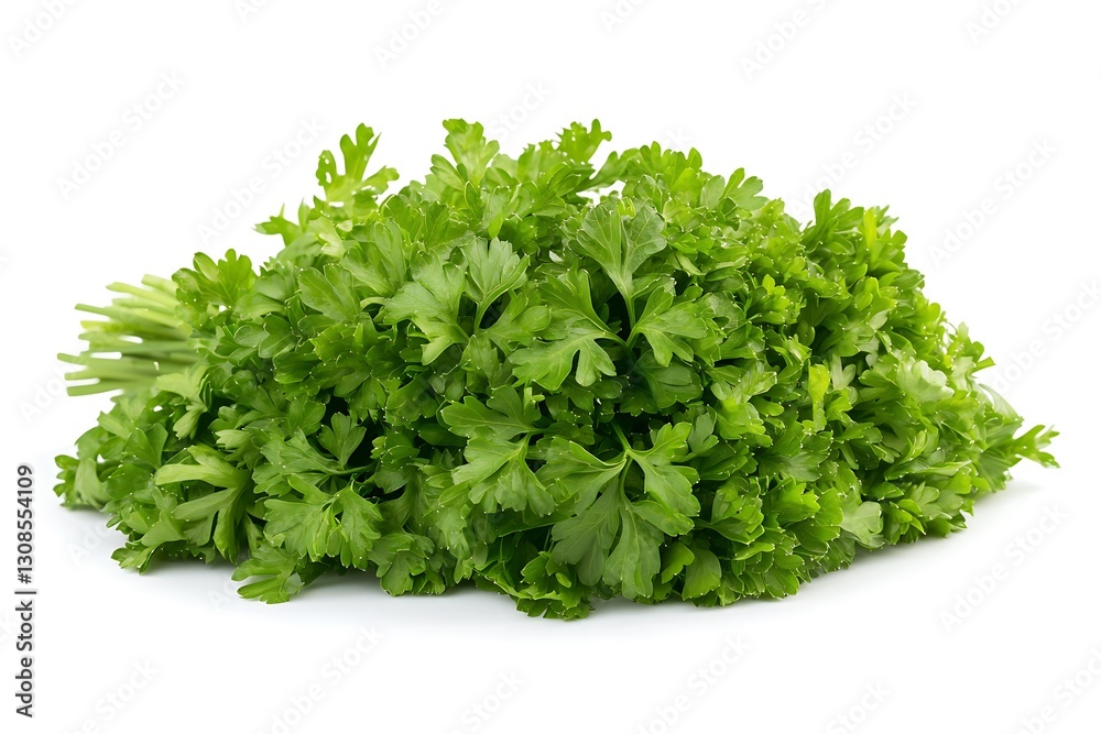 Fresh parsley bunch isolated on white. Fresh parsley bunch isolated on white.