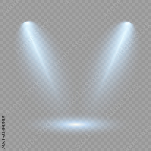 Light blue Star, Soft Sunny Sparkle. Glowing abstract isolated light effects lens. Spotlight and Star with Bokeh and Dust Effect. Glowing Abstract. Lens flash, explosion, spark.