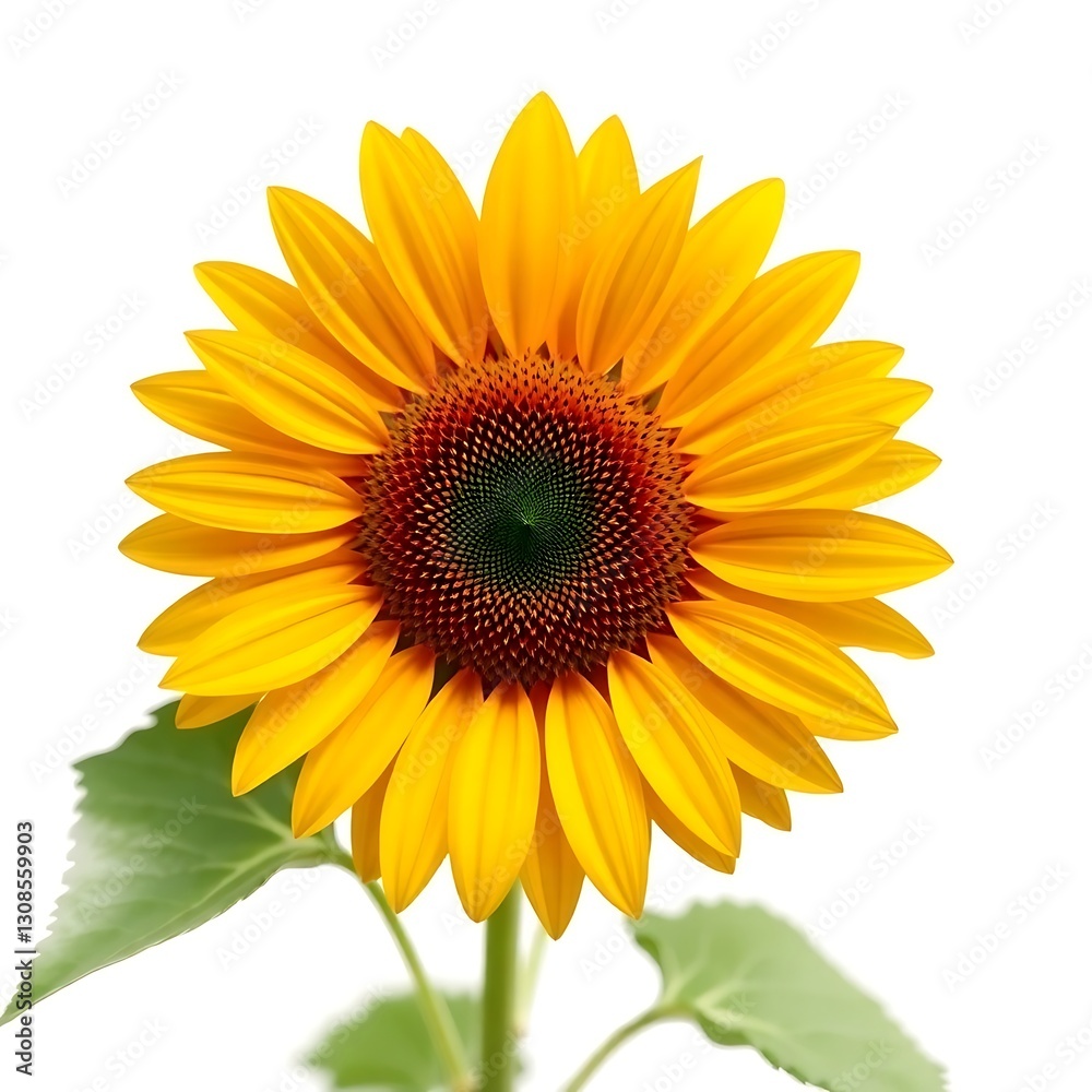 Vibrant Sunflower T-Shirt Graphic Design on White Background Vibrant Sunflower T-Shirt Graphic Design on White Background