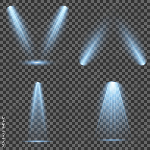 Light blue Star, Soft Sunny Sparkle. Glowing abstract isolated light effects lens. Spotlight and Star with Bokeh and Dust Effect. Glowing Abstract. Lens flash, explosion, spark.