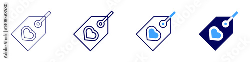 Heart bypass​ icon in 4 different styles. Thin Line, Line, Bold Line, Duotone. Duotone style. Editable stroke