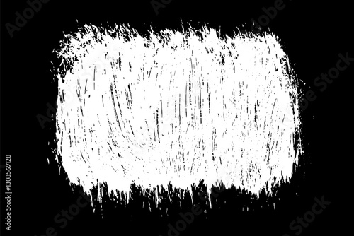 Obraz na płótnie Grunge frame border. Vector paint brush texture. w salonie