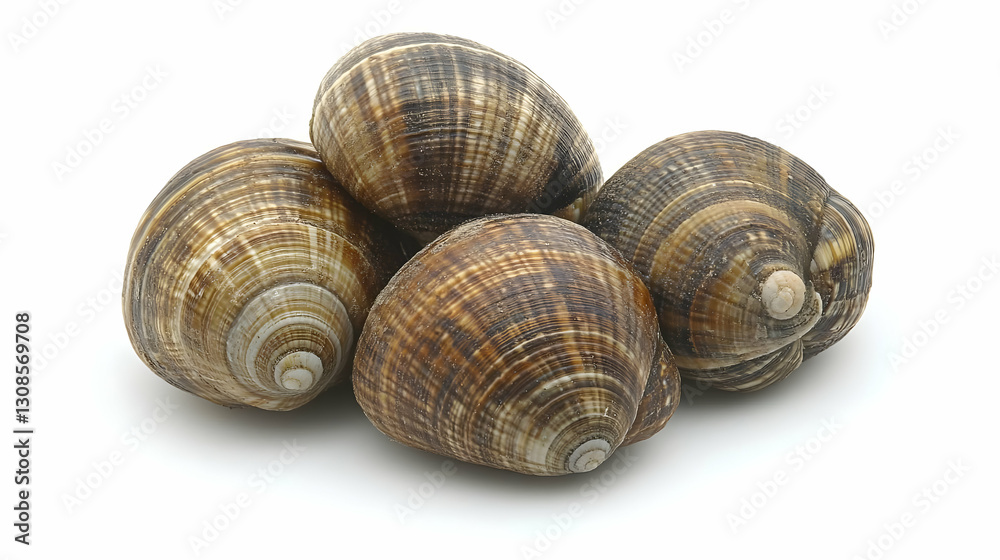 Snails, food, close-up, white background, cooking Snails, food, close-up, white background, cooking