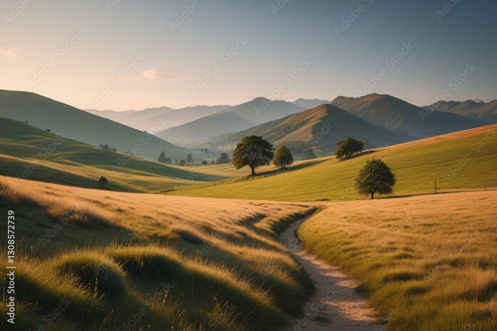 Obraz premium a grassy field