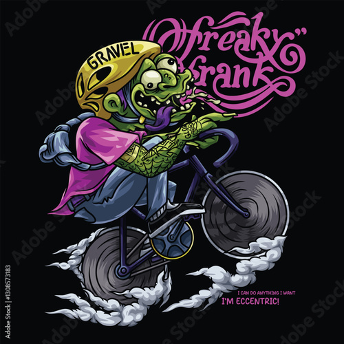Freaky Frank With Text Illustration 