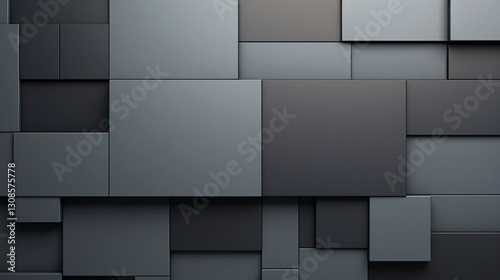 黒や灰色のブロックを俯瞰した背景