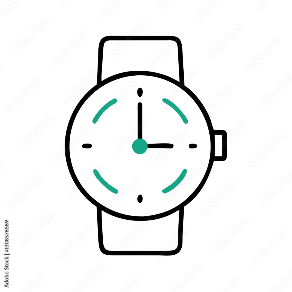 Minimalist watch design with simple lines Minimalist watch design with simple lines