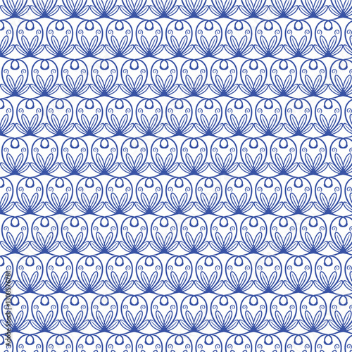 vector seamless pattern with flowers