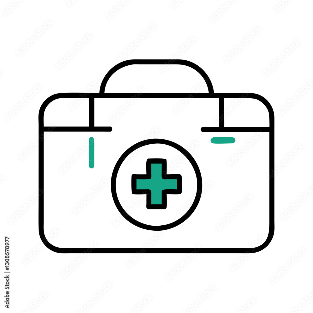 Medical kit illustration on white background Medical kit illustration on white background