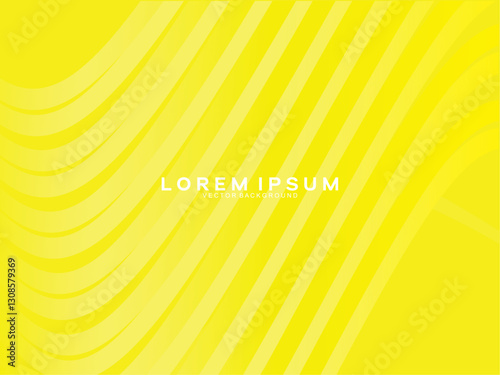 Abstract futuristic yellow background with wave design. Realistic 3d wallpaper with luxurious flowing lines. Background for posters, websites, brochures, banners, apps, etc.