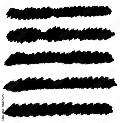 Doodle brush stroke paint grunge hand drawn template watercolor collection line art abstract school paint music