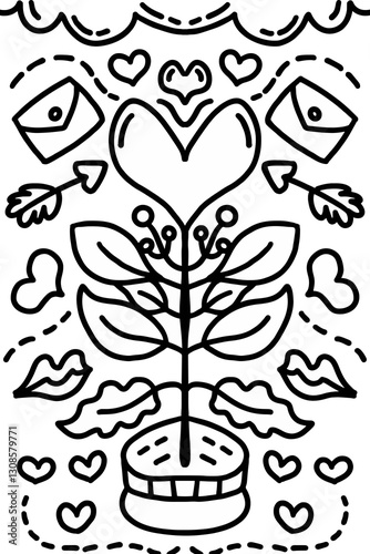 Doodle brush stroke paint grunge hand drawn template watercolor collection line art abstract school paint music