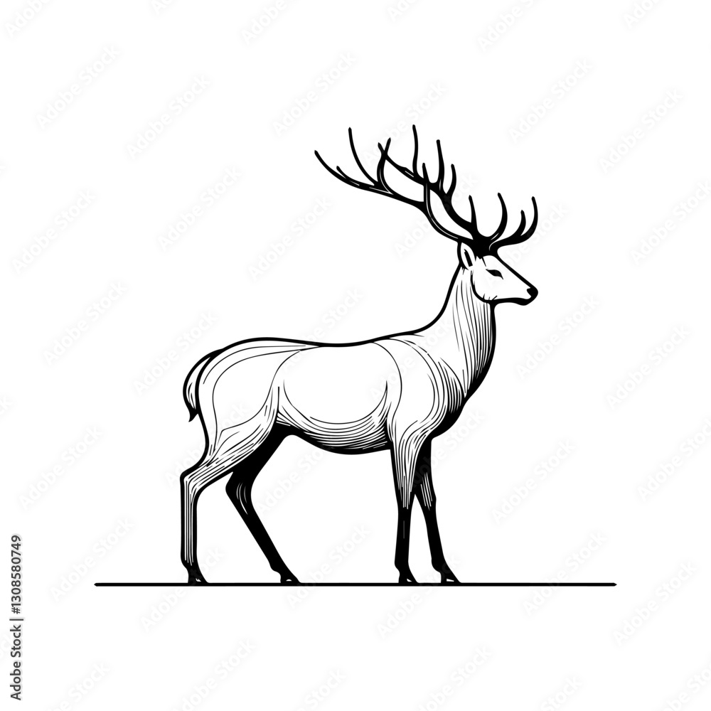 Obraz premium a illustration of deer