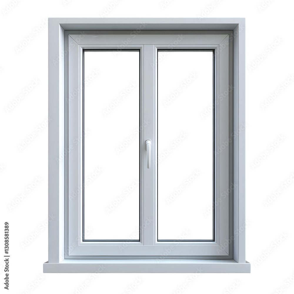 Modern White Window with Clean Minimalist Frame Modern White Window with Clean Minimalist Frame