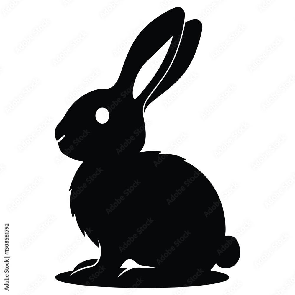 Obraz premium April Easter silhouette design vector for easter day.