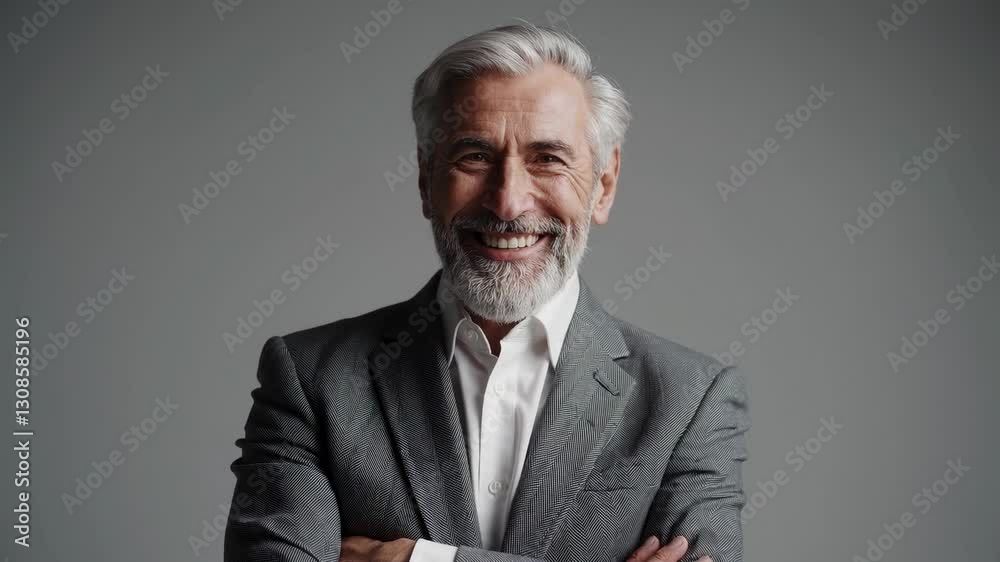The Smiling Elderly Businessman The Smiling Elderly Businessman