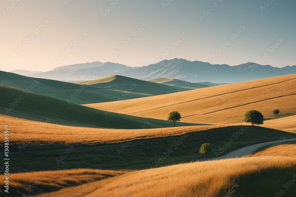 Obraz premium a grassy field