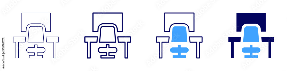 Workplace icon in 4 different styles. Thin Line, Line, Bold Line, Duotone. Duotone style. Editable stroke Workplace icon in 4 different styles. Thin Line, Line, Bold Line, Duotone. Duotone style. Editable stroke
