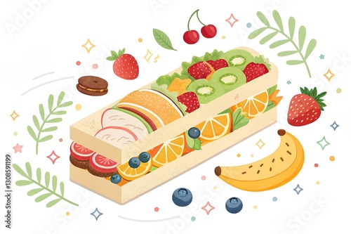 restaurant food items offer to customers by cute cartoons 