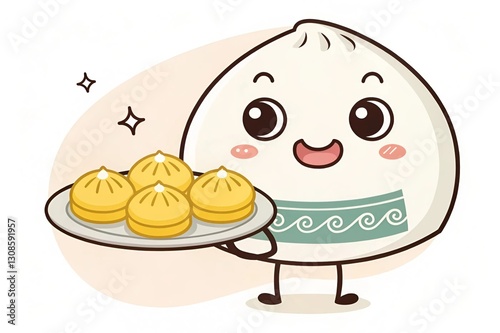 restaurant food items offer to customers by cute cartoons 