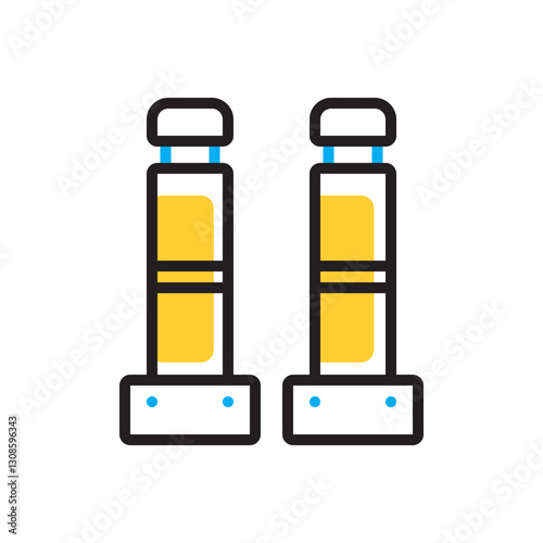 Multi color icon for bollards
