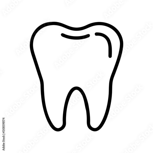 Tooth line icon for dental care