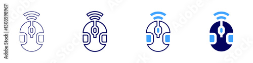 Bluetooth connectivity icon in 4 different styles. Thin Line, Line, Bold Line, Duotone. Duotone style. Editable stroke