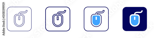 Mouse cooling icon in 4 different styles. Thin Line, Line, Bold Line, Duotone. Duotone style. Editable stroke