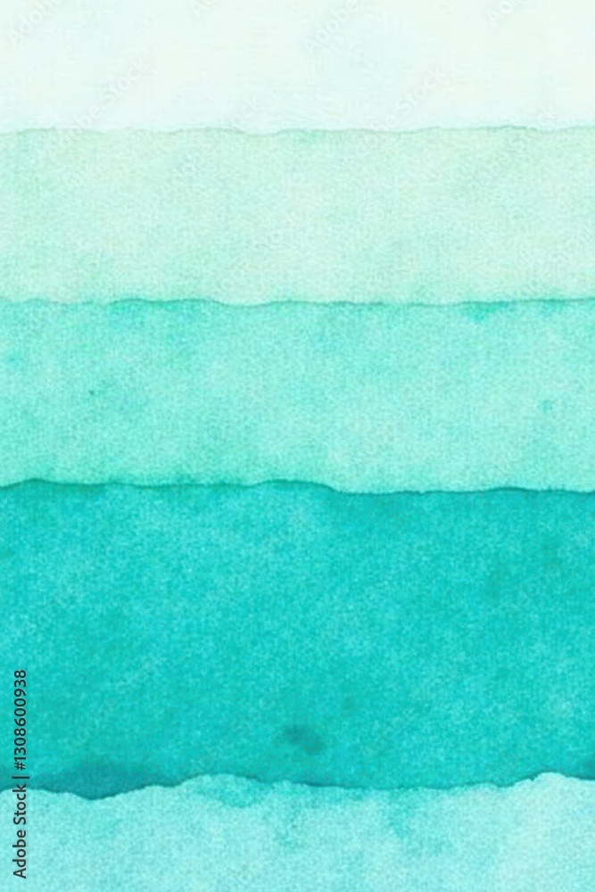 Abstract aquamarine watercolor stripes, multi-layered effect , design, creative, texture