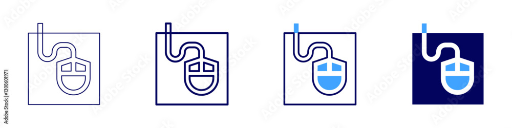 Mouse storage icon in 4 different styles. Thin Line, Line, Bold Line, Duotone. Duotone style. Editable stroke Mouse storage icon in 4 different styles. Thin Line, Line, Bold Line, Duotone. Duotone style. Editable stroke
